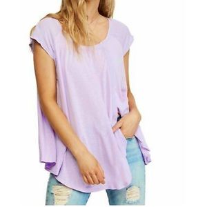 NWT Free People Lilac Fields Keep It Casual Tshirt